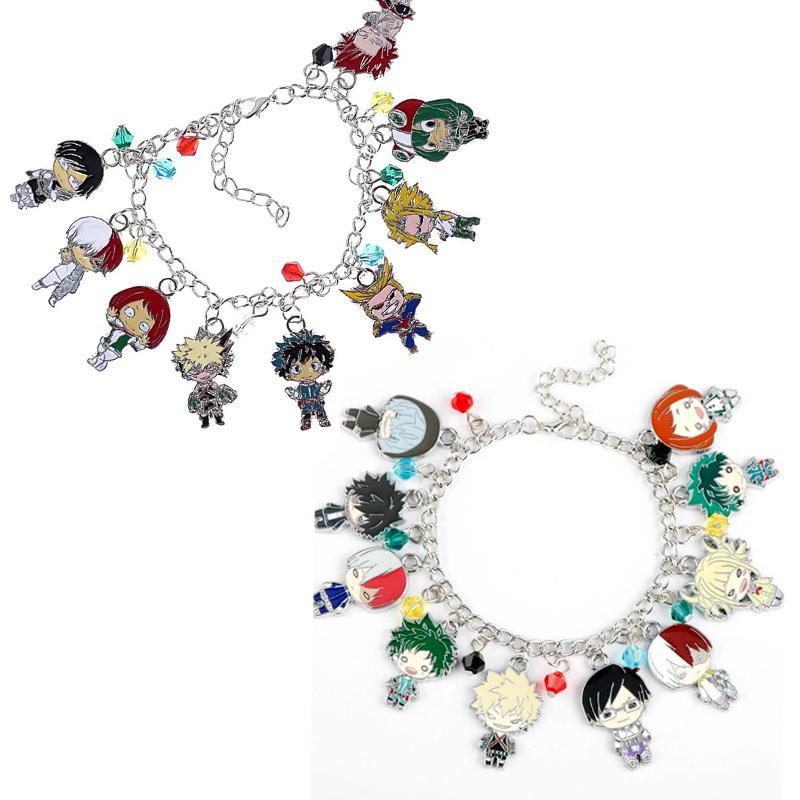 

Charm Bracelets My Hero Academia Cartoon Charms Bracelet Boku No Metal Enamel Figures Collectibles Gifts For Anime Fans