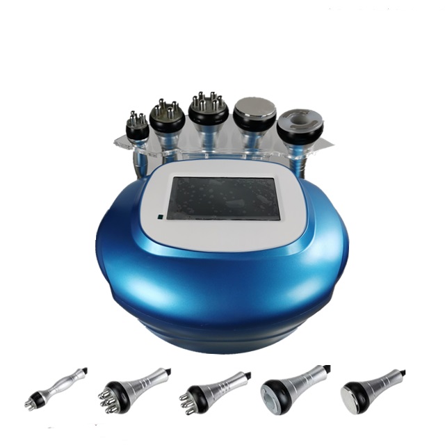 hot sale 5 in 1 vacuum cavitation rf machine weight loss vacuum lymph draining cavitacin rf body slim and face care machine