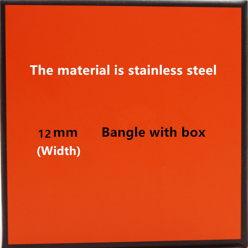 

Top Quality 12MM Luxury Stainless Steel Cuff Bracelets&Bangles Wristband Enamel Bangle Silver Buckle Classic Brand Bracelets YX004