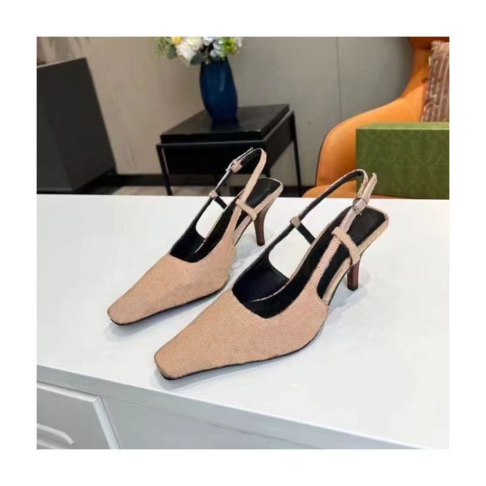 

2022 sandals women slipper men slides waterfront brown leather sandal womens high heels mens shoes 35-41 with orange box and dust bag, Black