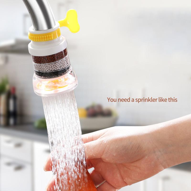 

4 Layer Kitchen Faucet Filter Practical Durable Multi-functional Splash-proof Rotatable Extension Shower Tap Nozzle