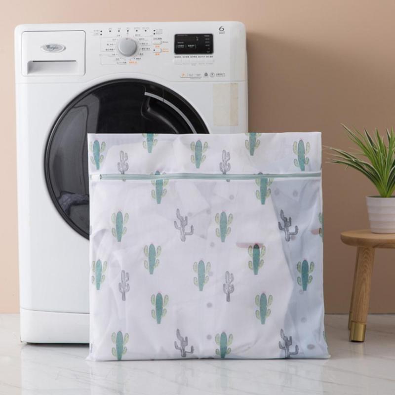 

6 Sizes Mesh Coarse Net Laundry Bag Polyester Printing Zipper Wash Bags Laundry Basket Bags for Washing Machines Bra
