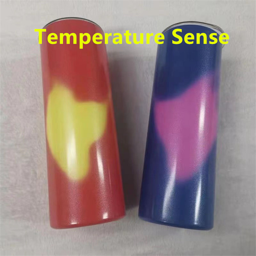

New! 20oz Temperature-Sensing STRAIGHT Sublimation Cups Color-Changing Mugs Double Wall Vacuum Tumblers Stainless Steel Water Bottles A12, 20oz;straight;sublimation