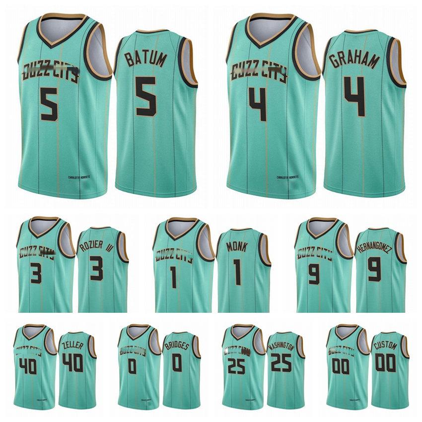 

charlotte hornets men nicolas batum muggsy bogues 2020/21 swingman city nba basketball jersey black icon edition, Black;red