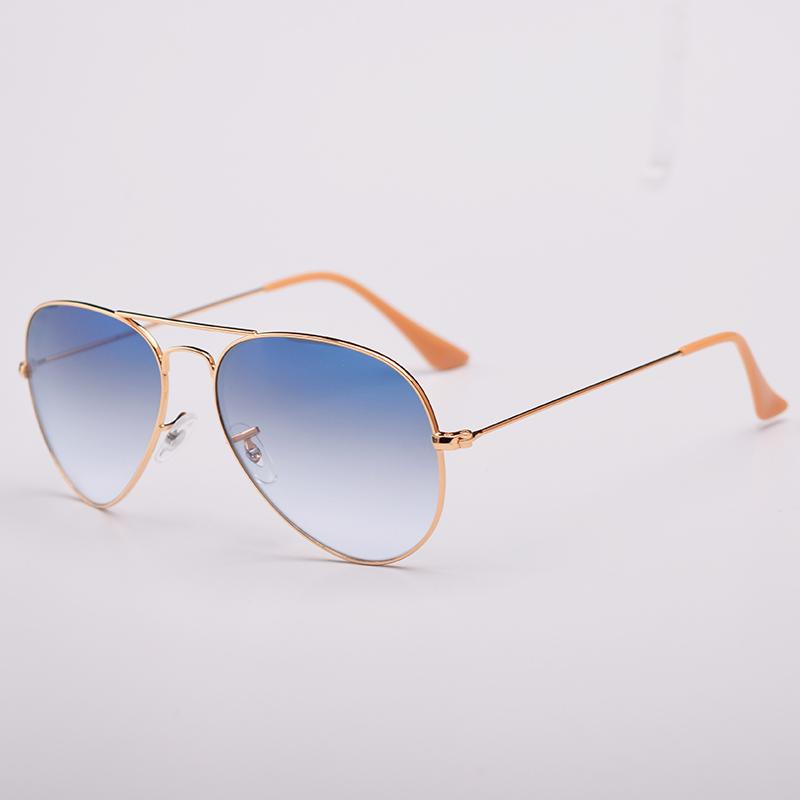

Aviation Metal Sunglasses Frame Gradient glass lens Men Women Vintage Design Oculos de sol masculino brand gafas 58mm with high quality Accessories, White;black