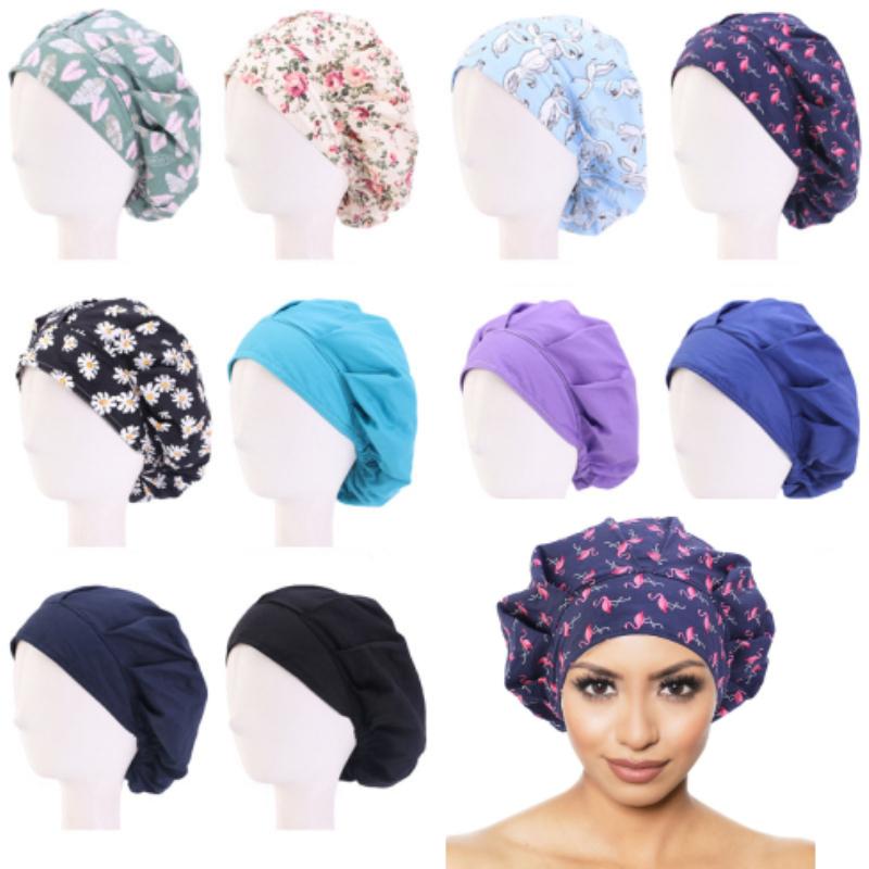 

Four Seasons Cap Men's Workshop Dust Cap Women's Printed NightCap Maternity Hat Hair Loss Hat Chemotherapy, Blue