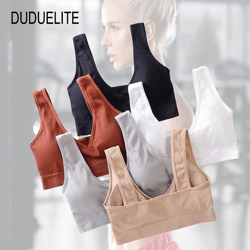 

Sports Bra Gym Jogging Running Sports Top Women Yoga Push Up Underwear Seamless Threaded Chest Pad Fitness Sport Bra1, White