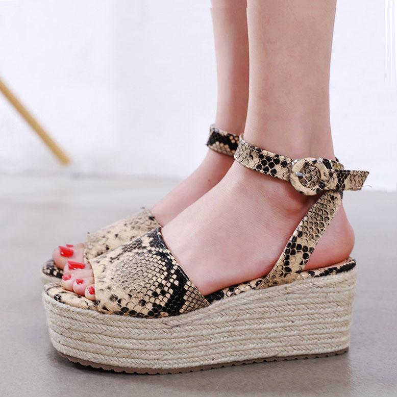 

LIHUAMAO sandals Wedges platform peep toe ankle strap casual espadrilles beach sandals high heel pumps party wedding shoes, Beige