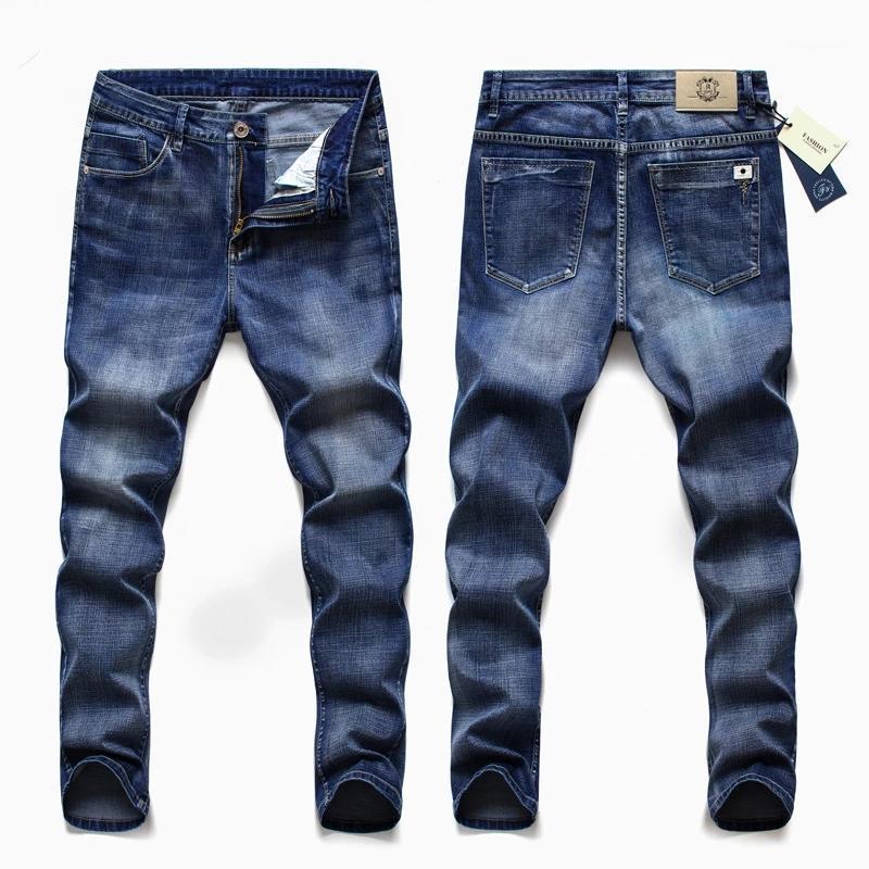 

Men's Jeans 2022 Arrivals Men Quality Brand Business Casual Male Denim Pants Straight Slim Fit Blue Plus Size 40 42 44 46, 313
