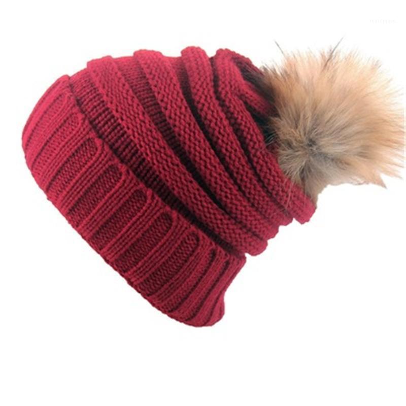 

2020 Korean Women Winter Lady Warm hat With elastic high quality Cotton Big ball thickened wool hat Autumn outdoor knitted cap1, Blue