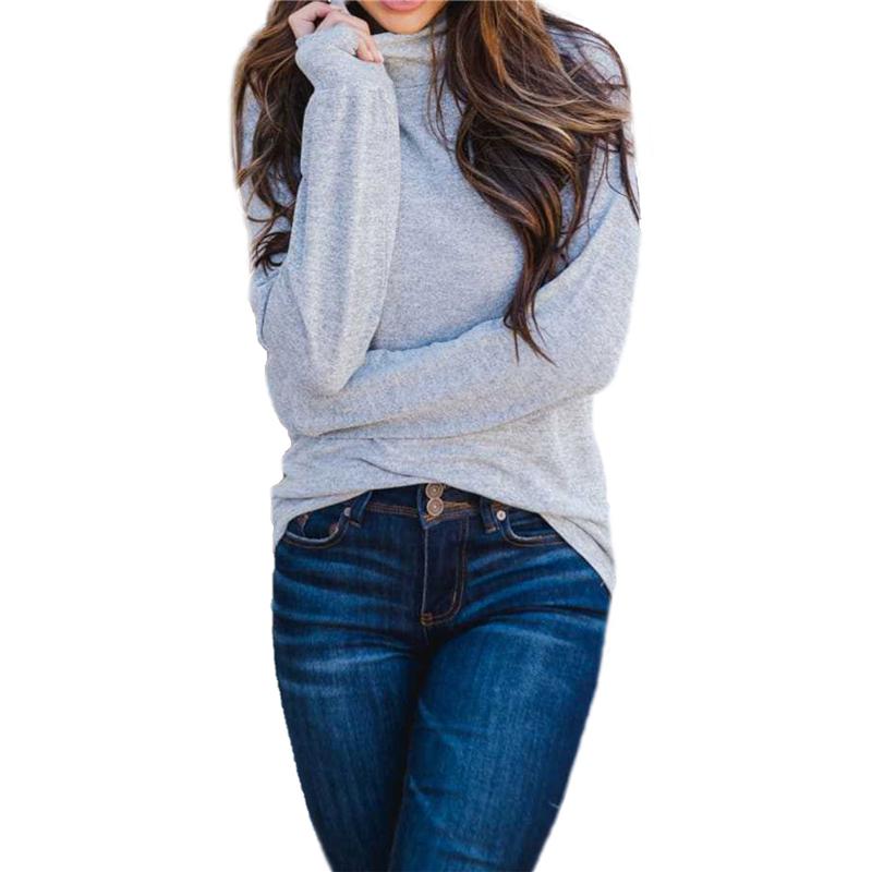 

Shirt Women 2020 Autumn Winter Vintage Turtleneck Blouse Solid Color Long Sleeve Blouse Soft Womens Tops and Blouses Ropa Mujer, As photo shows