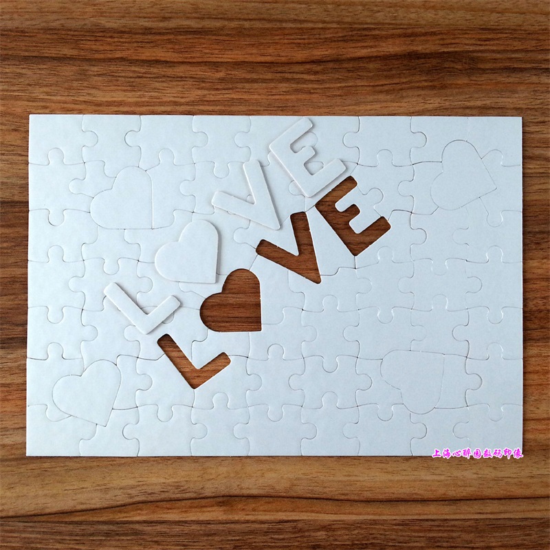 

Sublimation Blank Party Favor Jigsaw Puzzle A4 LOVE Pearl Light White Print Cardboard Heart Shaped Children Adult Benefit Intelligence 2 4xj M2