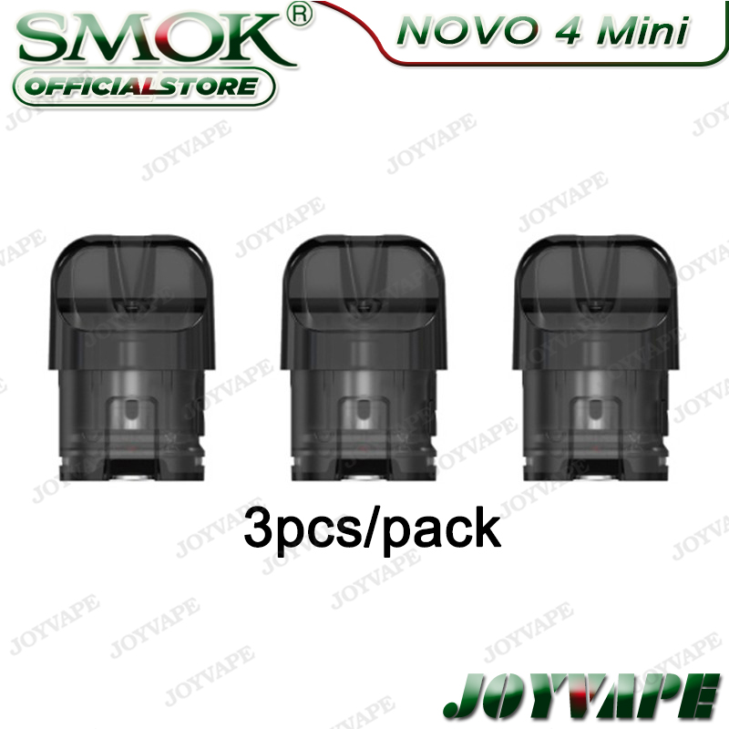 

SMOK Novo 4 Mini Replacement Empty Pod Cartridge 2ml Side Filling System Compatible with LP1 Series Coil Head Whistle-shaped Mouthpiece For NOVO-4 MTL Vaping Kit