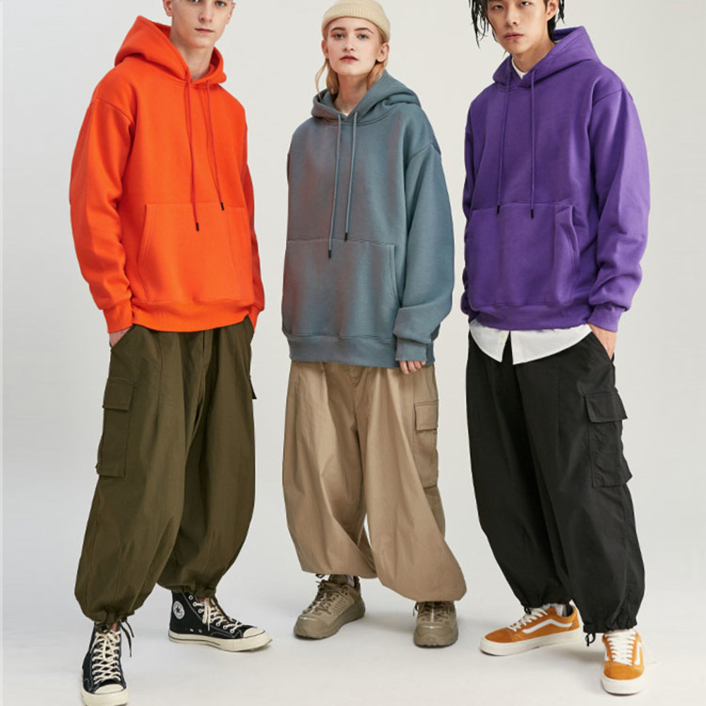 

Factory casual oem plain fitness gym oversized fleece hoodie, Beige