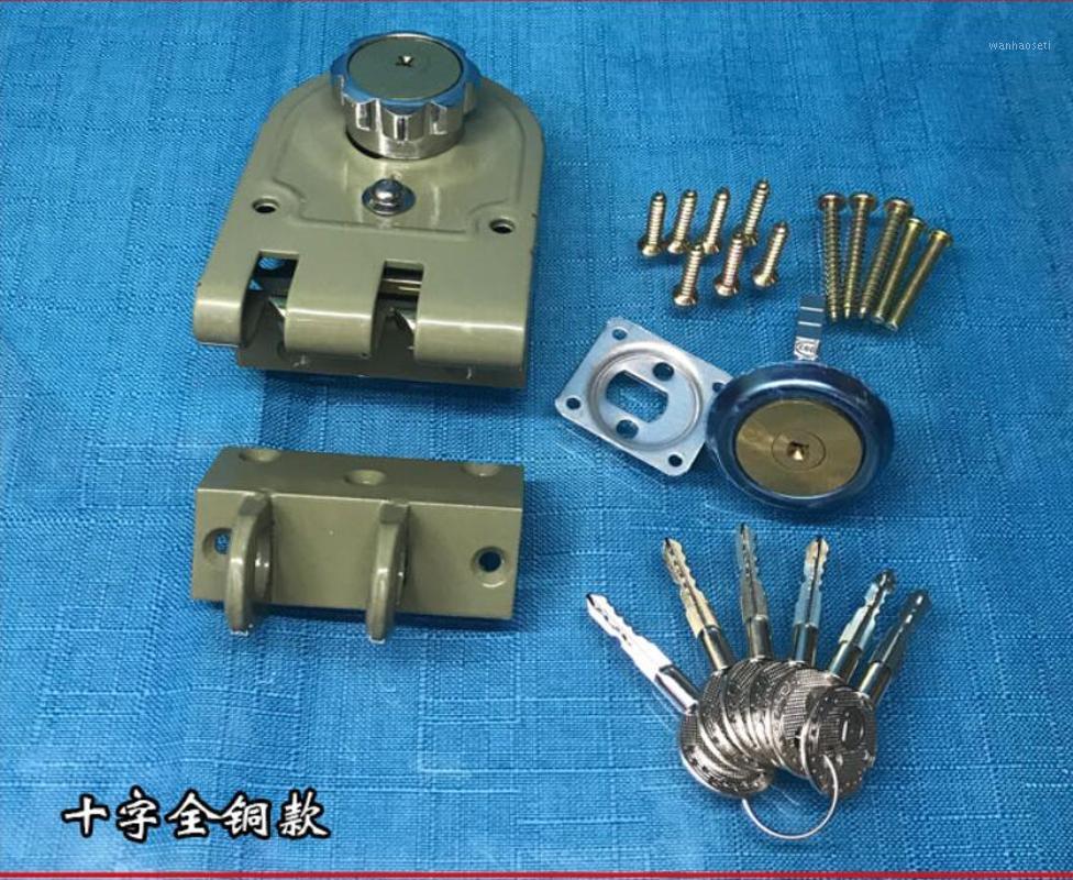 

Outdoor Sliding swing gate door mechanical Steel Gate lock1