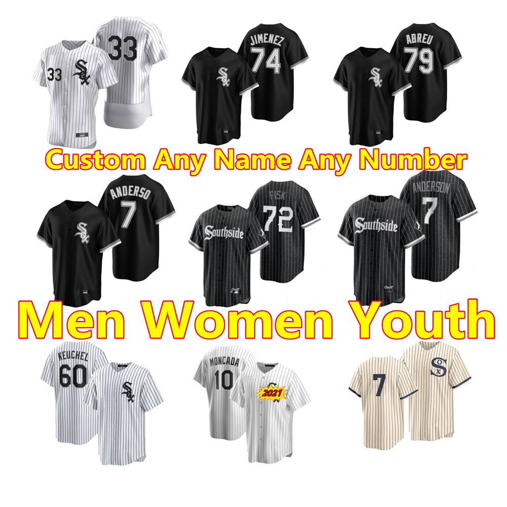 

New Men Chicagos Baseball Jersey White Sox 79 ABREU 35 THOMAS 88 ROBERT 23 Encarnacion 53 Stiever 1 Madrigal Jerseys 3, As shown in illustration