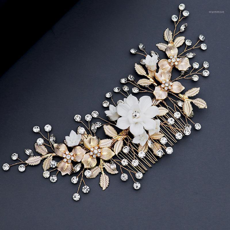 

Temperament Headwear Soft Tao Huaduo Manual Hair Comb Aestheticism Thin Coating Alloy Hair Decorate Bride The Veil Disc1