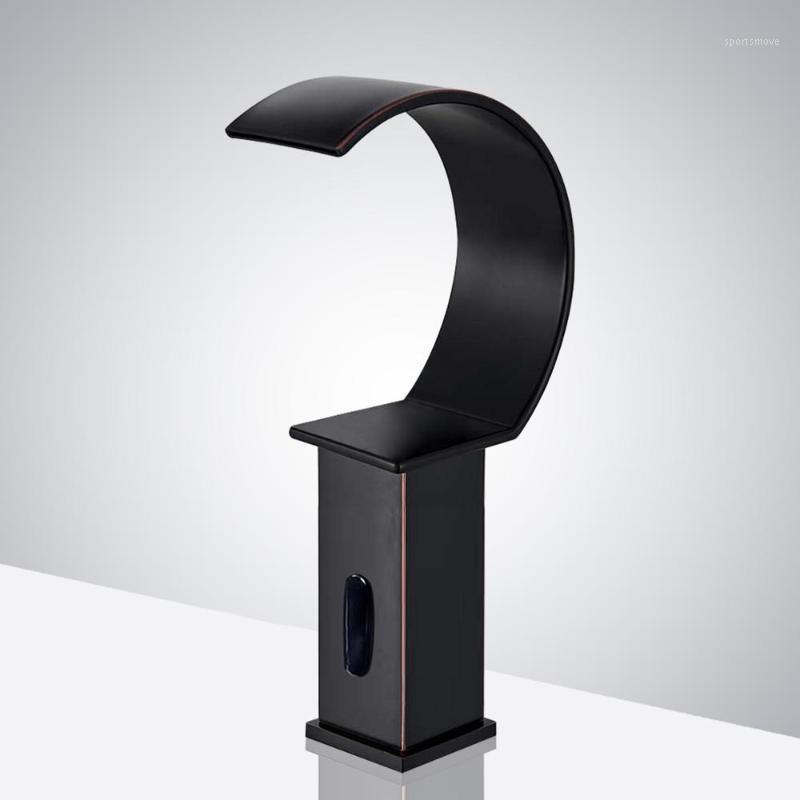 

Brass Deck Mounted Automatic Sensor Faucet Oil Rubbed Bronze Basin Touchless Infrared Faucet Hot Cold Sensor Tap1