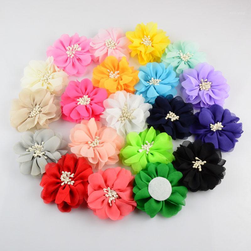 

Hot Sale 40pcs/lot 7CM Chiffon Flower Fabric Flowers For Headband DIY Hair Accessories LSFB0311
