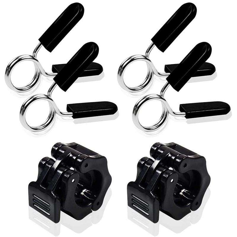 

1 Inch Quick Release Barbell Lock Clamp Barbell Spring Clip for Workout Weightlifting Fitness Training Bodybuilding