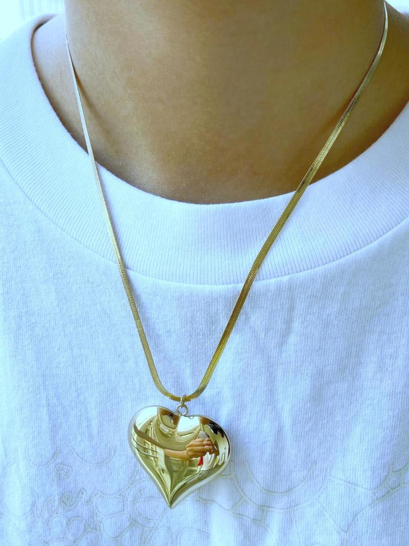 

Great Love Fashion New Goddess Luxury Women Necklace Gold Color Luxe Jewelry Stainless Steel