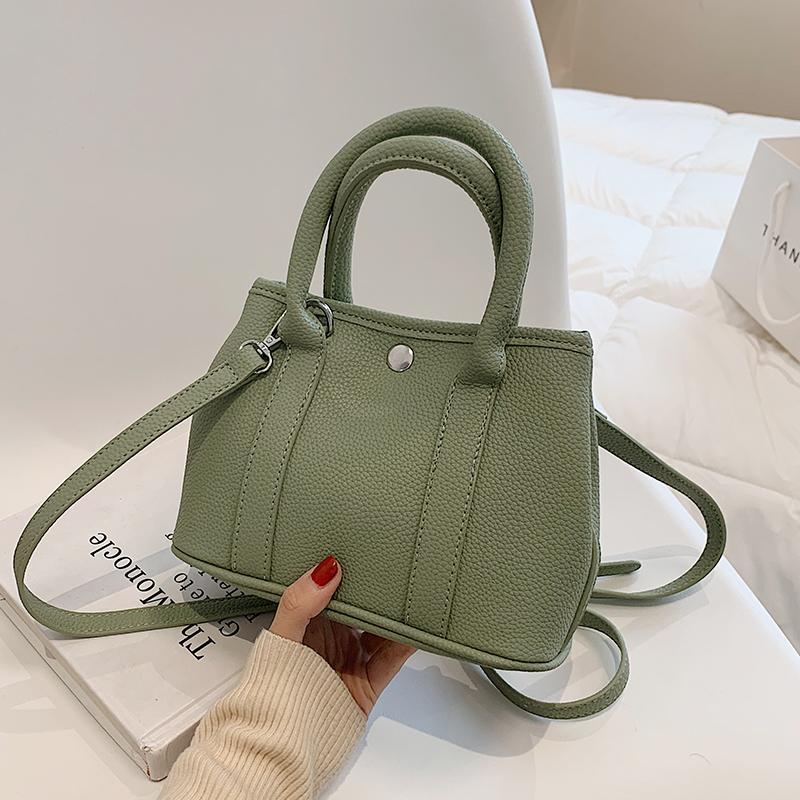 

VeryMe Green Fashion Pu Ladies Handbags Luxury Designer Shoulder Pack Simple Messenger Women's Bag 2021 Solid Color Leren Tassen, Black