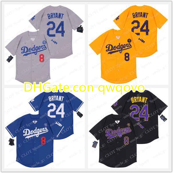 

2020 new Los Angeles 8 24 Bryant KB Black Mamba Dodgers Baseball Jersey Stitched Name Stitched Number Fast Sthipping New shirts uniform, Blue;black