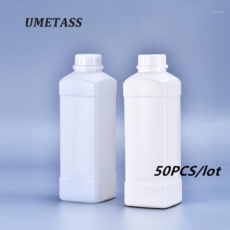 

Wholesale Empty 1000ML plastic bottle with Tamper Evident Lid Grade HDPE container for Shampoo Oil fertilizer 50PCS/lot1