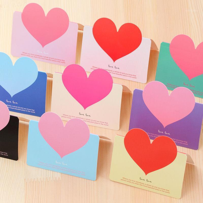 

50Pcs Love Heart Thank you Card Valentine Happy Birthday Christmas Party Wedding Invitations Letter Greeting Cards1