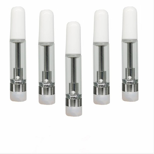 

Ceramic Coil Vape Cartridge Packaging Atomizer 510 Thread Vapes Pen Cartridges E Cigarettes Carts .5ML .8ML 1ML Glass Thick oil Vaporizer Pens Round Tip