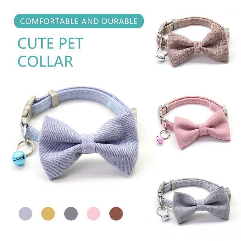 

Adjustable Dog Collars Bowtie With Cute Bow Bells Durable Soft Comfortable Cat Collars For Small Medium Dogs Cats Accessories1