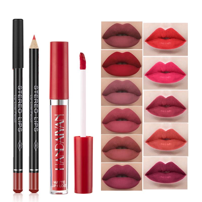 

Matte Lip Gloss Sexy Lip Liner Pen Waterproof Lipstick Tint Plumper Long Lasting Makeup Cosmetics Lipstick Lipliner Pen, 1pcs color 4