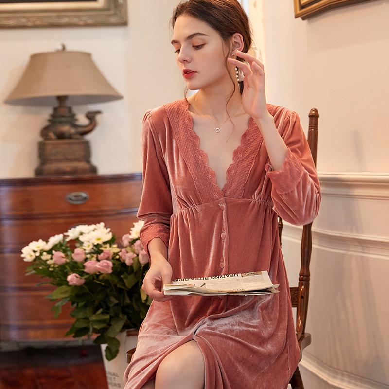

Women Nightgown Sleep Wear Women Night Dress Sleepwear, Red