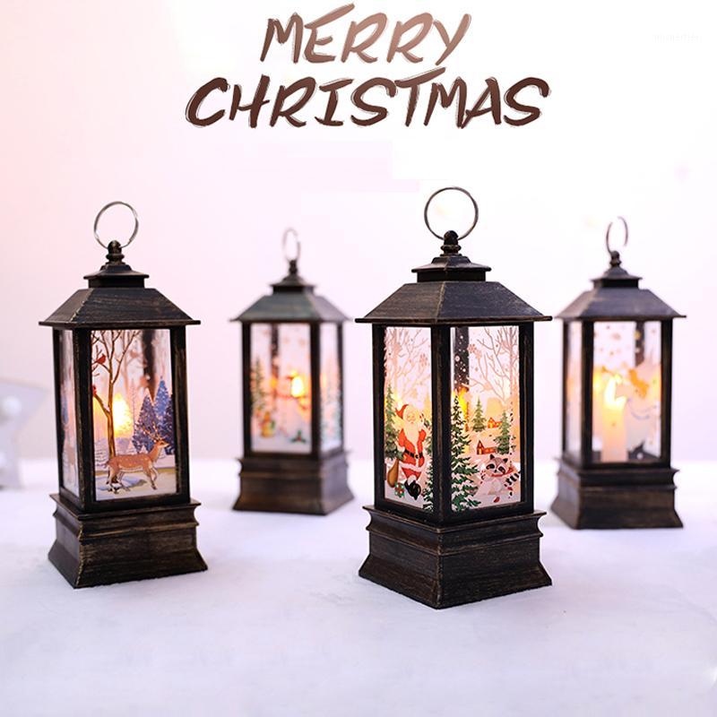 

Eco-friendly Plastic Christmas Decorations for Home Christmas Storm Lantern with LED Tealight Candles Kerst Decoratie1