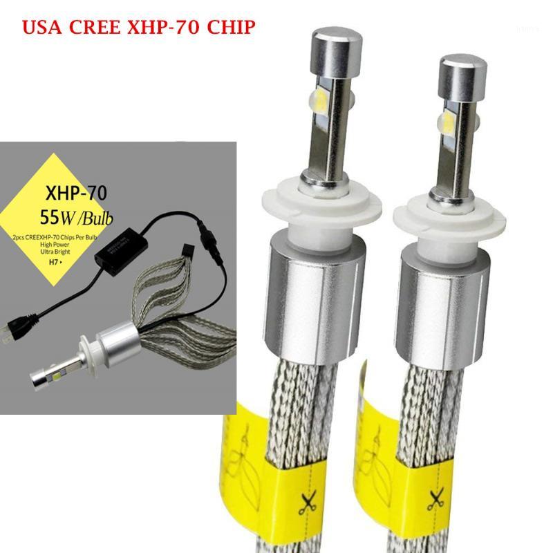 

Special Offer! 12V-24V H7 Auto Cree xhp70 Chip LED Headlight Kit Car Bulbs EMC Driver xhp70 H7 H4 H11 9005 9006 H1 Led Headlight1