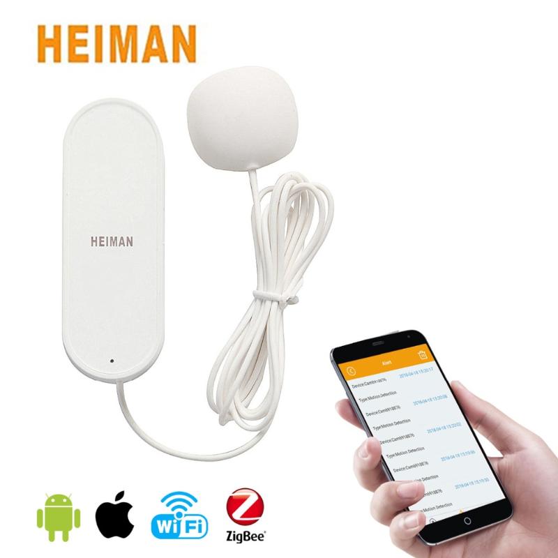 

HEIMAN Low Power Consumption Smart Security Water leak Alarm Bathroom Laundry Water Leak Sensor Alert Detector with Battery