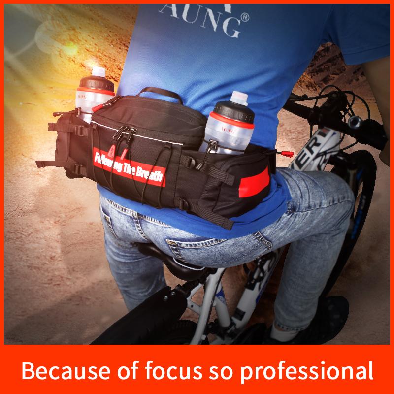 

Outdoor cycling Fanny pack male marathon sports equipment running hiking water bottle Fanny cross-country climbing, Jazz black