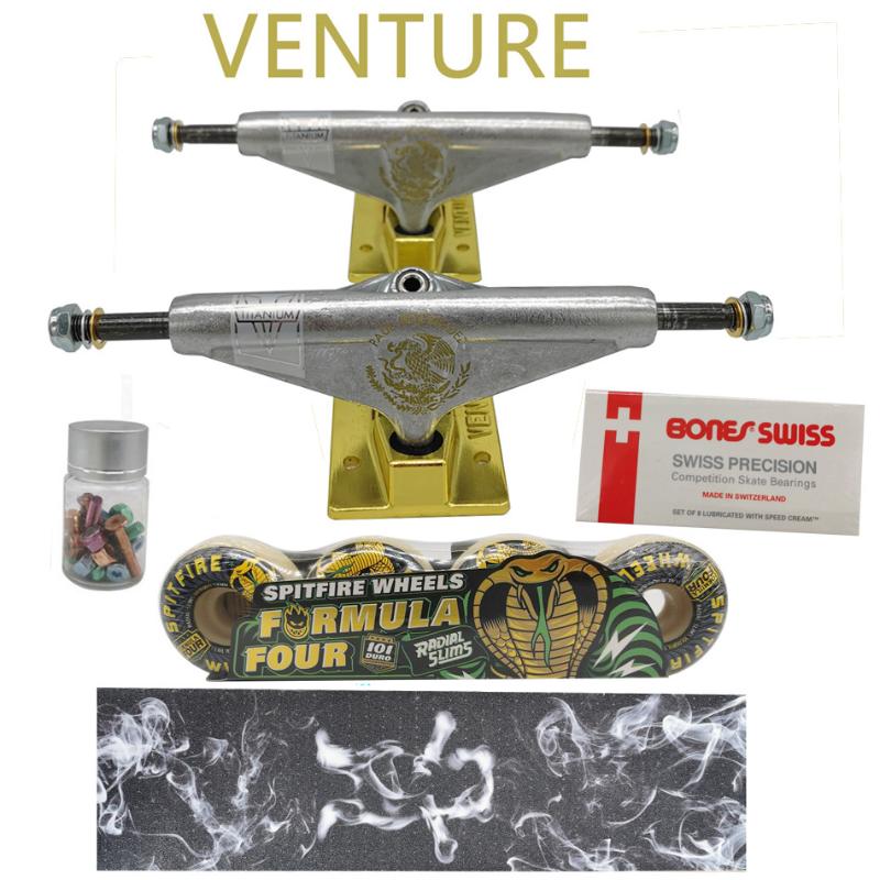 

venture skateboard trucks spitfire skateboard wheels grizzly grip tape good quality whole set selling, Dog