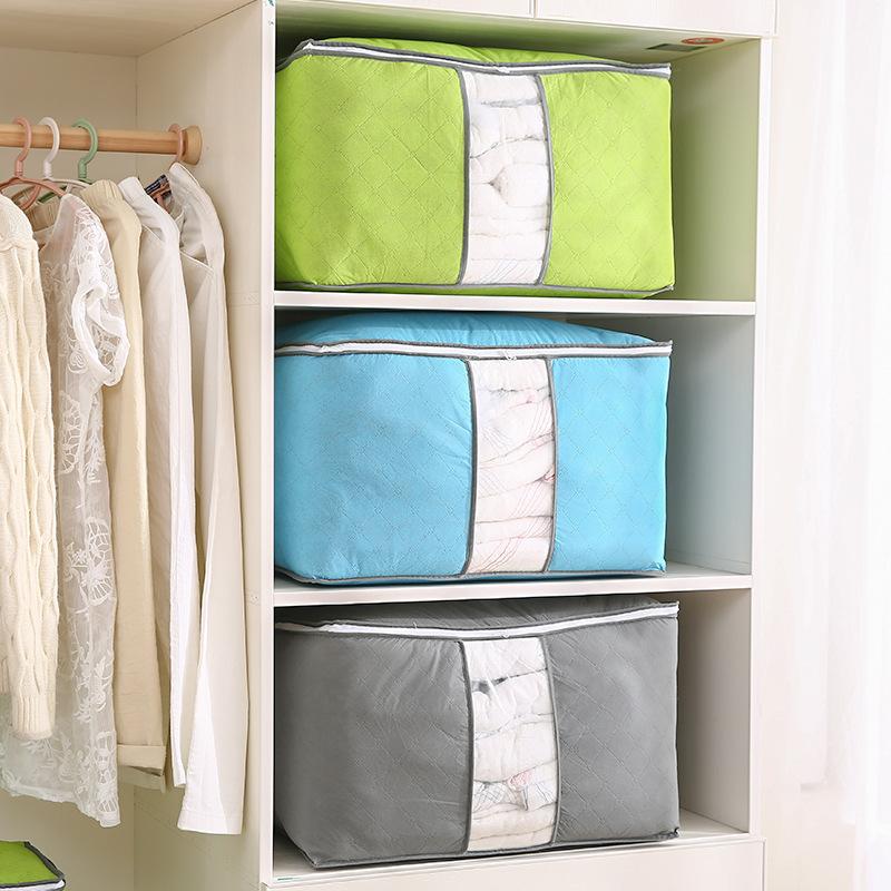 

Large Waterproof Non-Woven Under Bed Storage Bag Closet Storage Box Clothes Divider Organiser Quilt Bag Holder Clothes Organizer