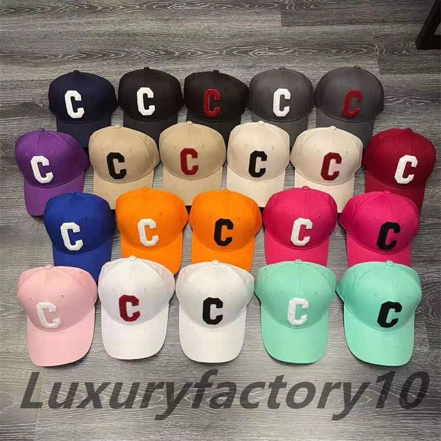 

2021 Hat Summer Fashion Trendy C Letter Printed Baseball Cap Outdoor Casual Luxury Brand Peaked Cap Wholesale Unisex Hats, Remark color
