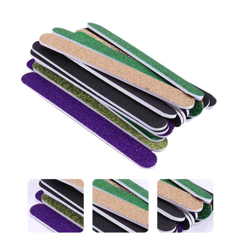 

20Pcs Nail File Glitter Safe Shiny Emery Boards Manicure Care Nail Grit