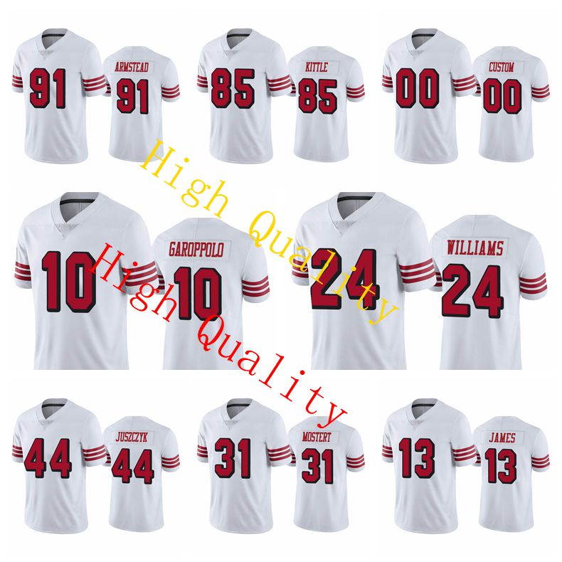 

San''Francisco''49ers''Men Jimmy Garoppolo Raheem Mostert George K'Waun Williams Richie Arik Armstead Whi, Black;red