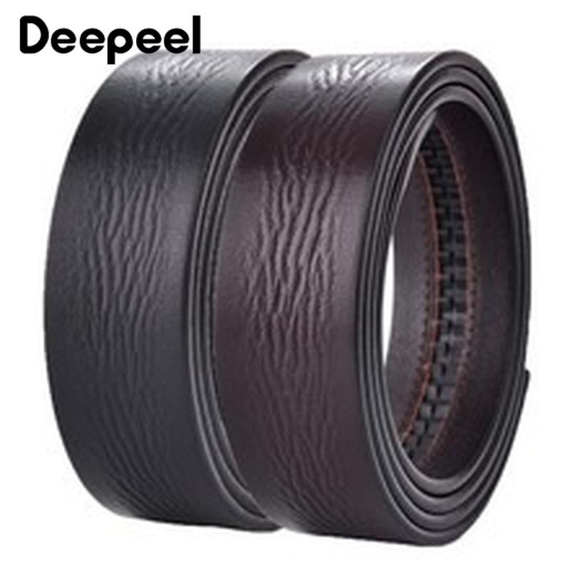 

Belts Deepeel 1pc 3.5cm*110cm-130cm Single Layer Leather Headless Belt Male Automatic Buckle Business YK662, Black