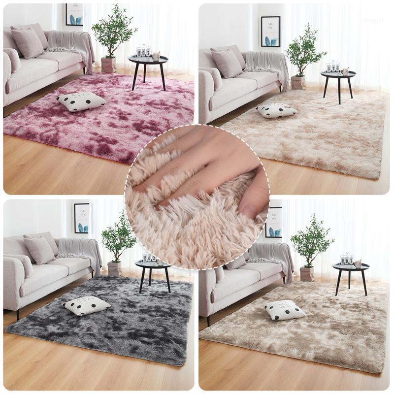 

Anti-slip Floor Mats Grey Carpet Tie Dyeing Plush Soft Carpets Bedroom Water Absorption Carpet Rugs For Living Room Bedroom1, Khaki