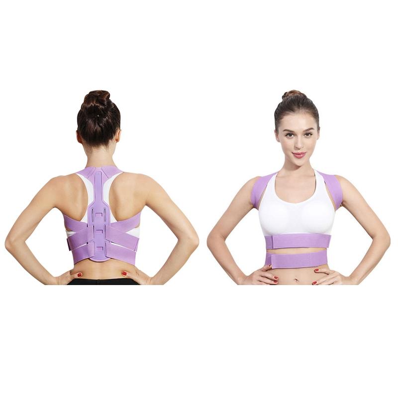 

1 Purple Code Support Belt Adjustable Back Posture Correction Device Back Shoulder Lumbar Posture Correction