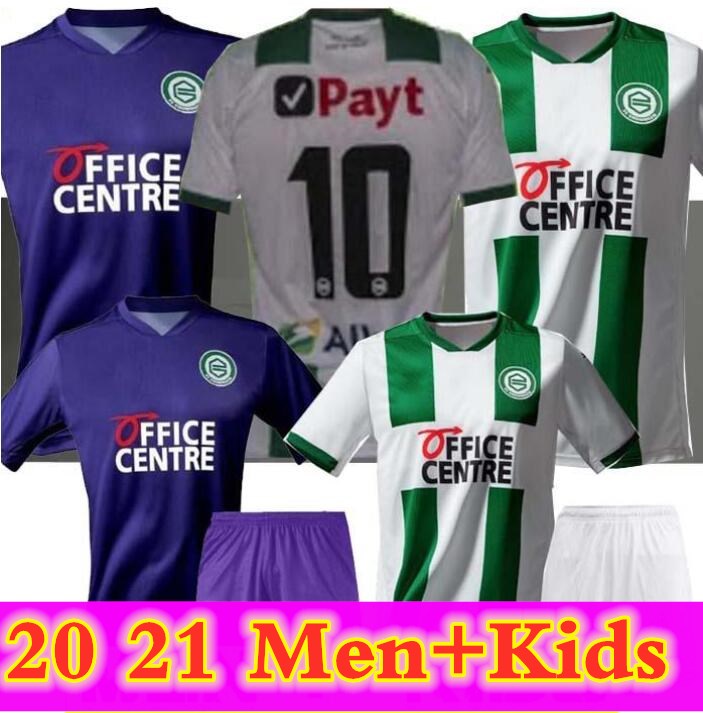 

MEN + KIDS 20 21 FC Groningen soccer jerseys home away robben 2020 2021 Groningen Zeefuik Daishawn Redan football shirts maillot de foot, Black