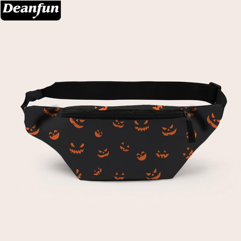

Deanfun Women Fanny Pack Halloween Pumpkin Patterned Waist Bag For Women Black Hip Bag Purse Bags D180841, Sky blue