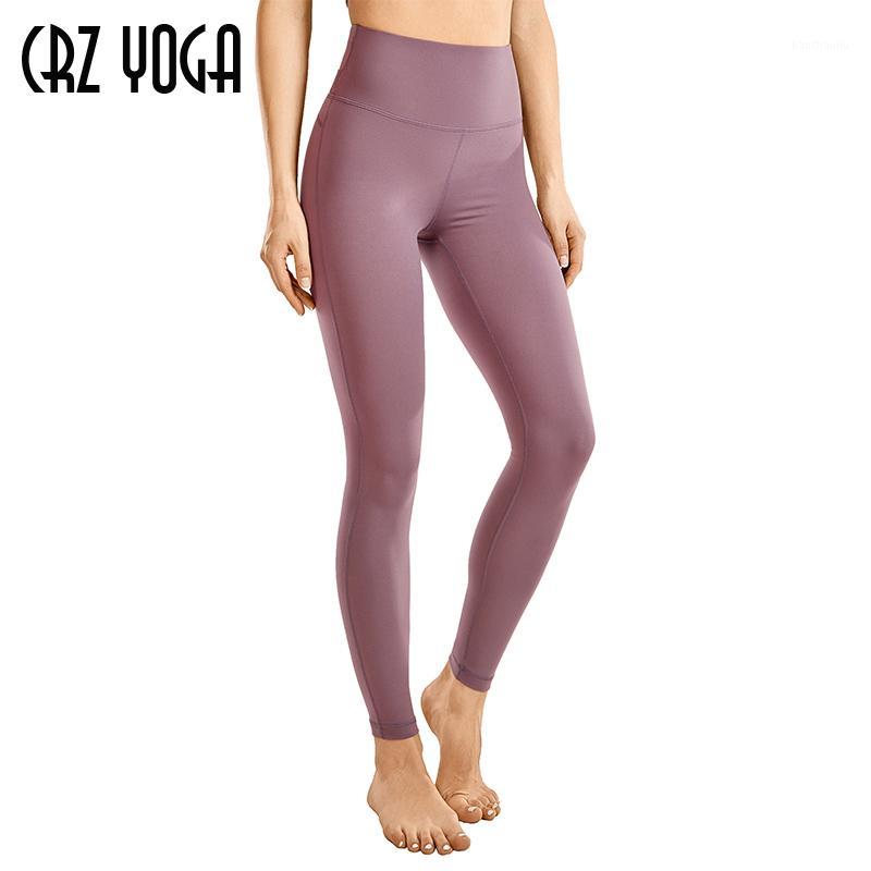 

CRZ YOGA Naked Feeling Soft Women's Reflective High Waisted Leggings Yoga Pants Workout Leggings-25 Inches1, True navy03