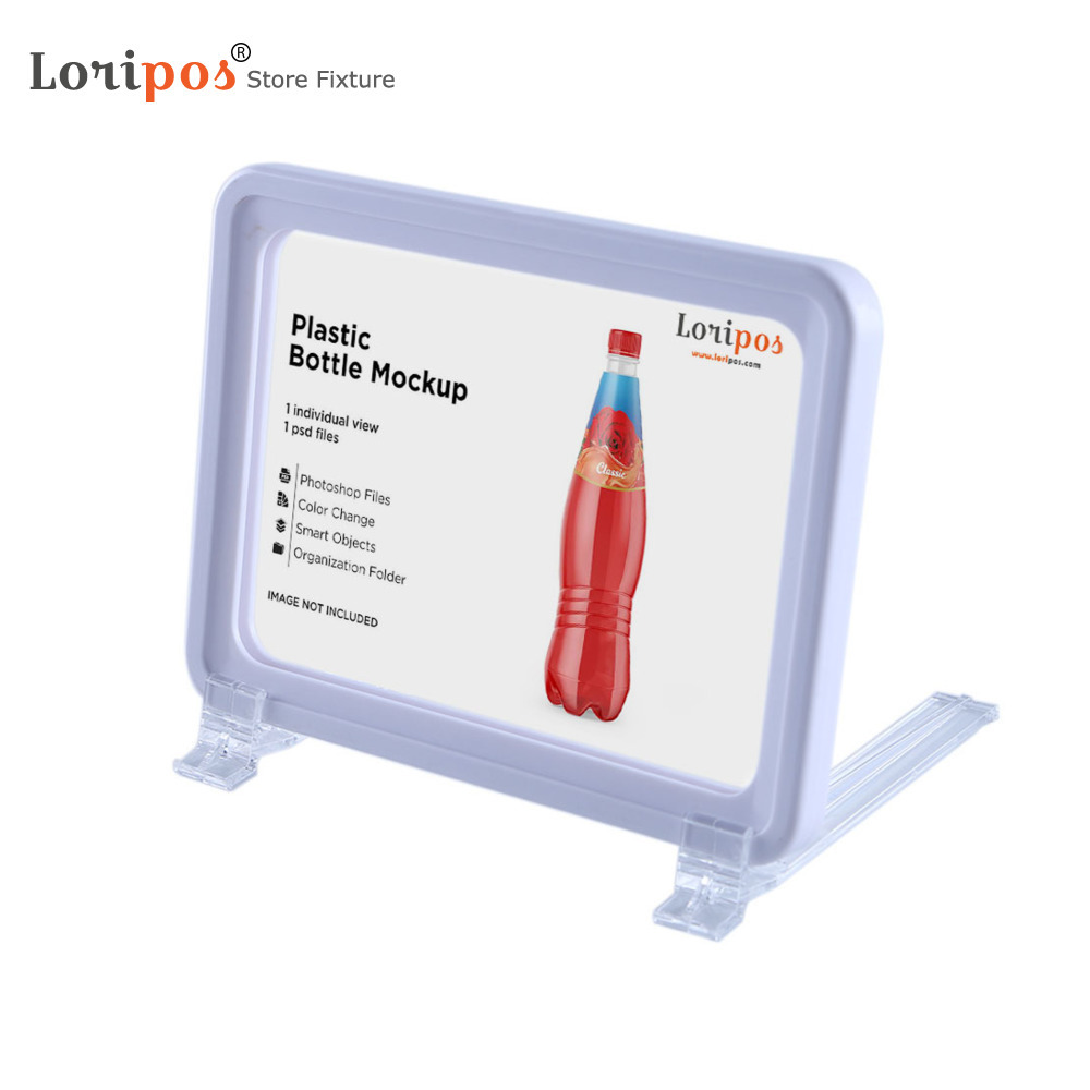 A5 Plastic Sign Frame Stands Upright Poster Holders For Wall Ceiling Desk Counter Table Top Display | Loripos-image-753960122
