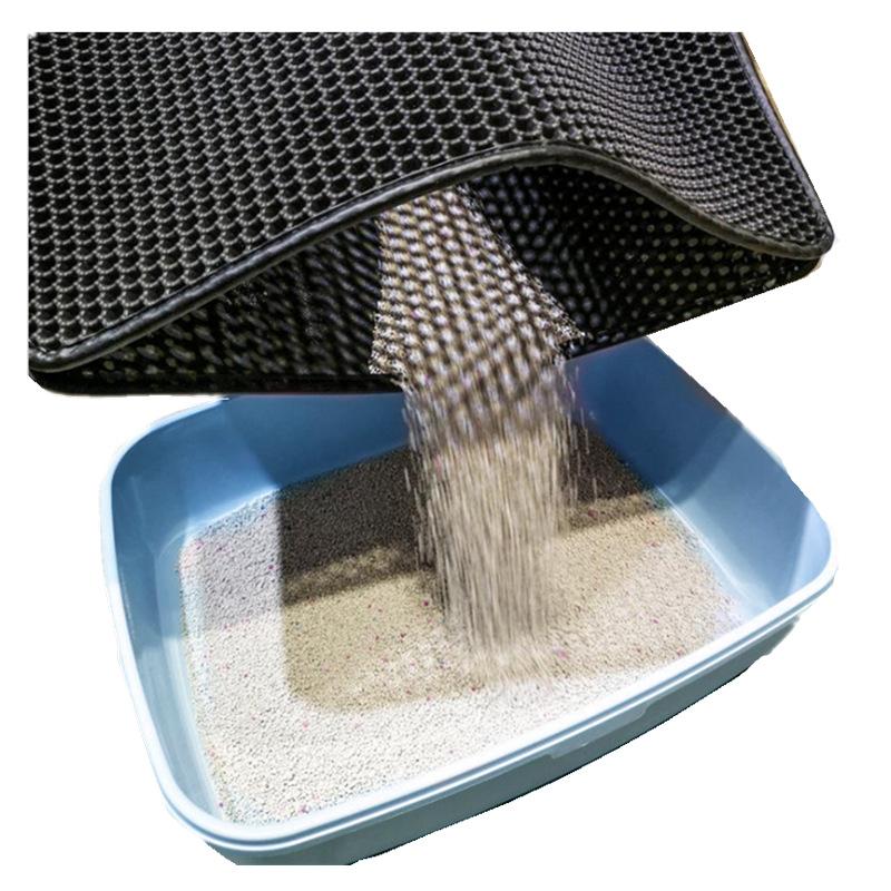 

Litter Mat Pet Carpet Double-Layer Sand Cat Mats Non-slip Waterproof Mats Foldable Cat Litter Trapper 6 colors